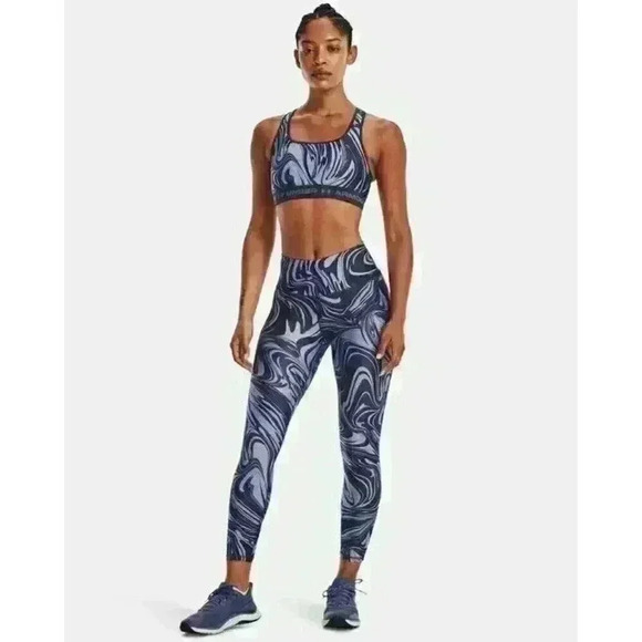 Under Armour Women's 1X HeatGear Armour No-Slip Waistband Printed Ankle Leggings - Picture 3 of 6